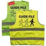Gilet de signalisation guide. file (wgiletgf). - vert fluo - l