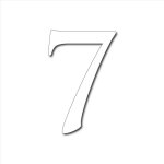 Num�ro de maison plexigglas noir ou blanc. - chiffre 7 - hauteur 7 cm