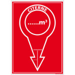 Signaletique. biz france - panneau citerne incendie. panneau r�serve incendie. s�curit� incendie. - adh�sif ...