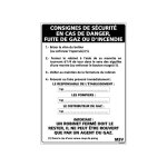 Signaletique. biz france - panneau consigne en cas de fuite de gaz � compl�ter ? adh�sif ? 210 x 300 ...