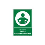 Signaletique. biz france - panneau espace d'attente securise acces sapeurs pompiers (b0402) - plastique ...