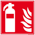 Panneau extincteur. panneau incendie. signalisation s�curit� incendie. - adh�sif - 125 x 125 mm