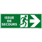 Signaletique. biz france - panneau de signalisation issue de secours fl�che droite iso 7010 e001 - sortie ...