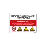 Signaletique. biz france - panneau local technique installation photovoltaique (d0974) - adh�sif - 75 ...