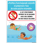 Signaletique. biz france - panneau piscine baignade naturelle prservons l'eau. interdiction de baignade ...