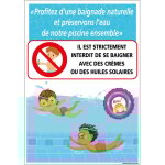 Signaletique. biz france - panneau piscine baignade naturelle prservons l'eau. interdiction de baignade ...