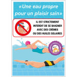 Signaletique. biz france - panneau piscine eau propre pour un plaisir sain. interdiction de baignade ...
