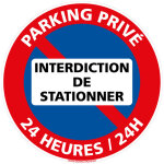 Panneau de signalisation autocollant. panneau interdiction. panneau parking, panneau d'information adh�sif ...