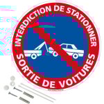Signaletique. biz france - interdiction de stationner sortie de voitures panneau de signalisation rond ...