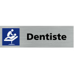 Signaletique. biz france - pictogramme dentiste (q0278). - adh�sif aspect aluminium bross� -