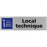 Signaletique. biz france - pictogramme local technique (q0346). - plaque aluminium bross -
