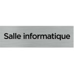 Signaletique. biz france - pictogramme salle informatique (q0237). - adh�sif aspect aluminium bross� ...