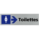 Signaletique. biz france - pictogramme toilette femme fleche vers la droite (q0409). - adh�sif aspect ...