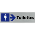 Signaletique. biz france - pictogramme toilette homme fleche vers la droite (q0410). - adh�sif aspect ...