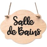 Signaletique. biz france - plaque de porte en bois avec ventouse et cordelette panneau ouvert ferm�, ...