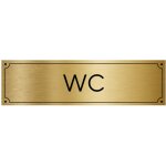 Signaletique. biz france - plaque de porte grav�e pour wc en pvc aspect argent bross� ou or bross� . ...