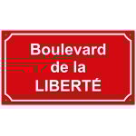 Signaletique. biz france - plaque de rue en aluminium 1, 5mm  visser avec lettrage en plexi . signaltique ...