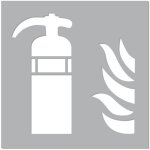 Signaletique. biz france - pochoir extincteur (w0203). marquage au sol extincteur. taille au choix. pvc ...