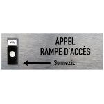 Signaletique. biz france - signalisation appel rampe d'acces alu brosse + sonnette intégrée (q0036) Signaletique. biz france - signalisation appel rampe d'acces alu brosse + sonnette intégrée (q0036)
