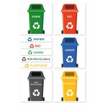Signaletique. biz france - tiquettes adhsives pour poubelles de tri slectif (i0888) - 150 x 150 mm