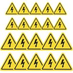 Signal�tique electricit� autocollant panneau danger �lectrique jaune danger �lectrique 20 pi�ces panneau ...