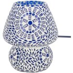 Signes grimalt - lampe de table en mosaïque bleue - lampe en cristal exotique 18x14x2cm pour la décoration ... Signes grimalt - lampe de table en mosaïque bleue - lampe en cristal exotique 18x14x2cm pour la décoration ...