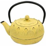 Théière japonaise jaune en fonte Théière japonaise jaune en fonte