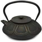 Théière japonaise noire patinée en fonte 0. 85 litre Théière japonaise noire patinée en fonte 0. 85 litre