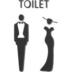 Signe toilette, wc sign, plaque de porte femmes et hommes, symboles de wc hommes et femmes signe toilette, ...