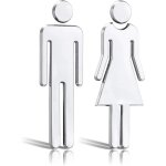 Signes wc de symboles hommes et femmes, stickers pour toilettes, 12cm plaque de porte panneaux toilette ...