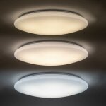 Plafonnier led rond plat 48w etoil - blanc chaud 2300k - 3500k silamp
