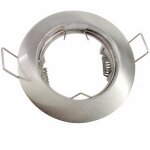 Silamp - support spot encastrable gu10 rond en acier couleur inox