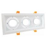 Silamp - support spot gu10 led encastrable triple projecteur