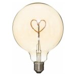 Silumen - ampoule e27 led filament coeur g125 globe ambr