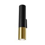 Applique murale noire pour ampoule gu10 silumen