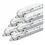 Kit de rglette led ip65 + tube non led 120cm t8 18w - pack de 6 / blanc froid - silumen