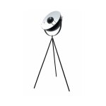 Silumen - lampadaire tr�pied projecteur en m�tal 145cm - noir blanc