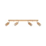 Silumen - plafonnier 4 spots orientables pour ampoule gu10 - bois