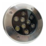 Spot ext�rieur encastrable led sol 9w ip65 60� - blanc neutre - silumen