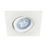 Spot led encastrable orientable 5w carr� smd - blanc chaud / blanc silumen