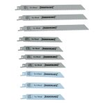 10 lames de scie sabre assorties bois et metal longueurs 150 et 240mm 10 lames de scie sabre assorties bois et metal longueurs 150 et 240mm