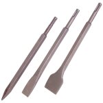 3 burins 6 pans emmanchement sds - plus 15 mm silverline 515779