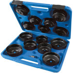 Silverline - cloches cles de filtre a huile en coffret, pour auto, moto