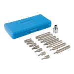 Coffret de 15 embouts torx courts 30mm et longs 75mm de t20 � t55