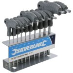 Silverline - jeu 10 tournevis poignees torx t9, t10, t15, t20, t25, t27, t30, t40, t45, t50