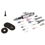 Silverline ? meuleuse pneumatique 22000 tours / min ? disques 76mm ? kit complet avec 10 mini meules ...