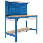 Simonrack - kit etabli 1440x1200x600mm charge 600kg - simonwork bt3 box 1200 bleu / bois