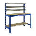 Simonrack - kit etabli 1440x900x600mm charge 400kg - simonwork bt - 1 900 bleu / bois