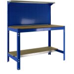 Simonrack - simon rack - kit etabli 1440x1500x600mm charge 600kg - simonwork bt3 1500 bleu / bois