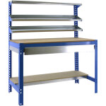 Simonrack - simon rack - kit etabli 1440x900x600mm charge 400kg - simonwork bt - 1 box 900 bleu / bois ...